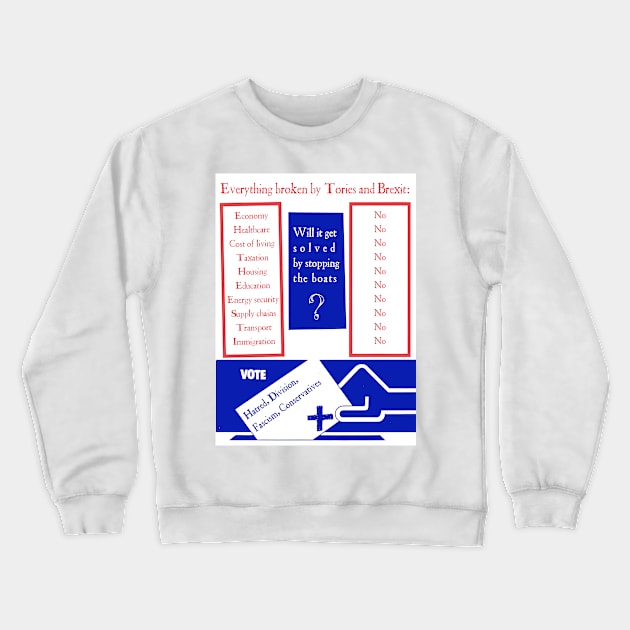 Everything Broken by Tories Crewneck Sweatshirt by k8_thenotsogreat